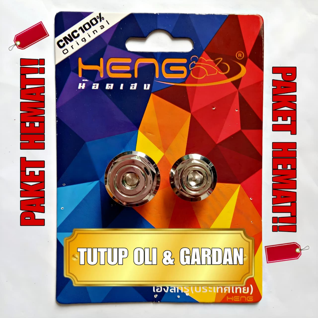 BAUT TUTUP OLI MESIN DAN GARDAN YAMAHA MIO SPORTY/SMILE/J HENG STAINLESS ORIGINAL THAILAND