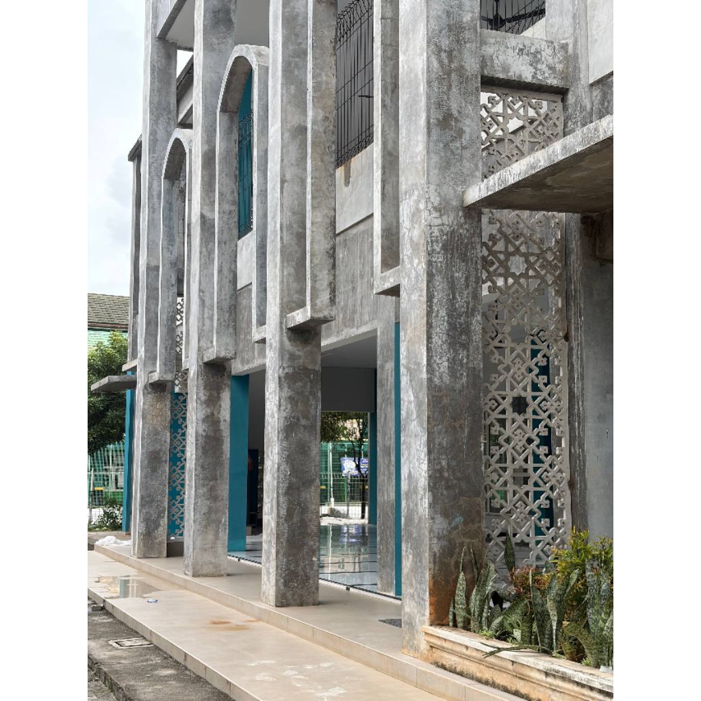 ornamen grc krawangan masjid kelapa gading modern
