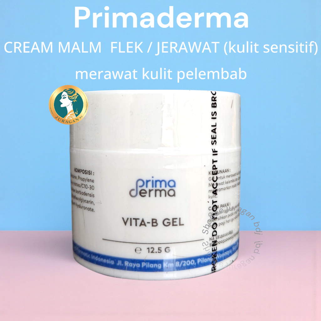 PRIMADERMA Vita B Gel Sensitif Acne Whitening Dark Spot (Cream Malam Jerawat) Perawatan Wajah Berjer