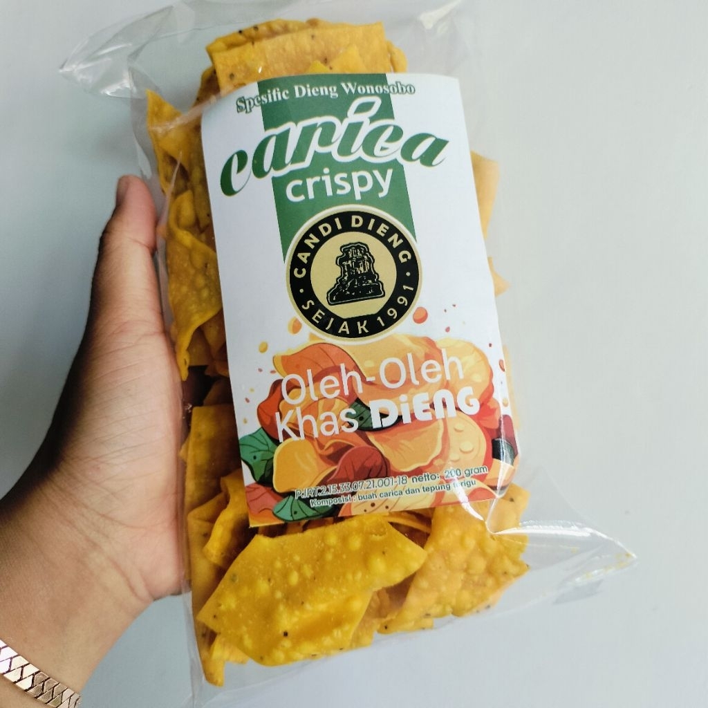 BARU KERIPIK CARICA Premium ASLI DENGAN SARI BUAH CRISPY CARICA CANDI DIENG OTENTIK 100% OLEH-OLEH K