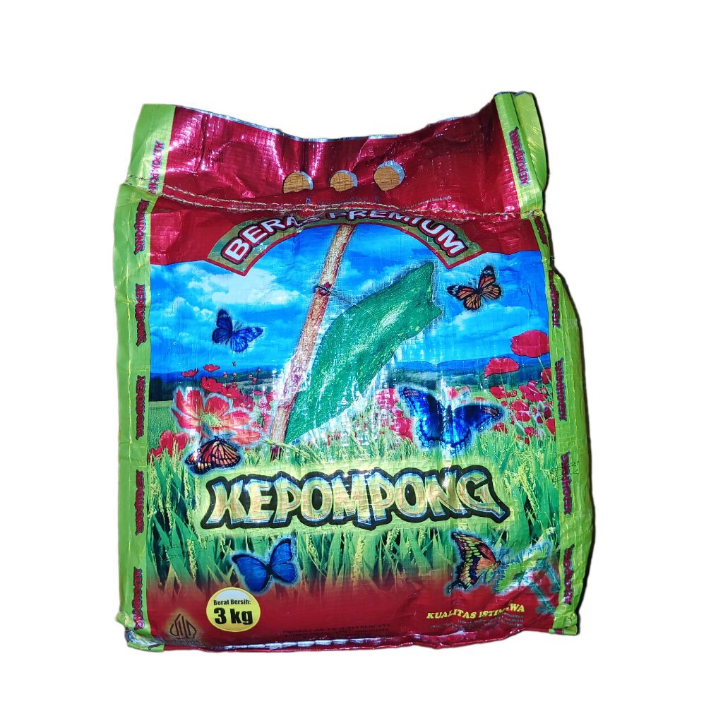 Beras Kepompong 3kg - Putih, Pulen, dan Premium