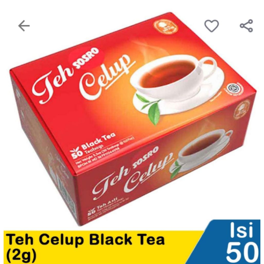 teh celup Sosro isi 50 kantong