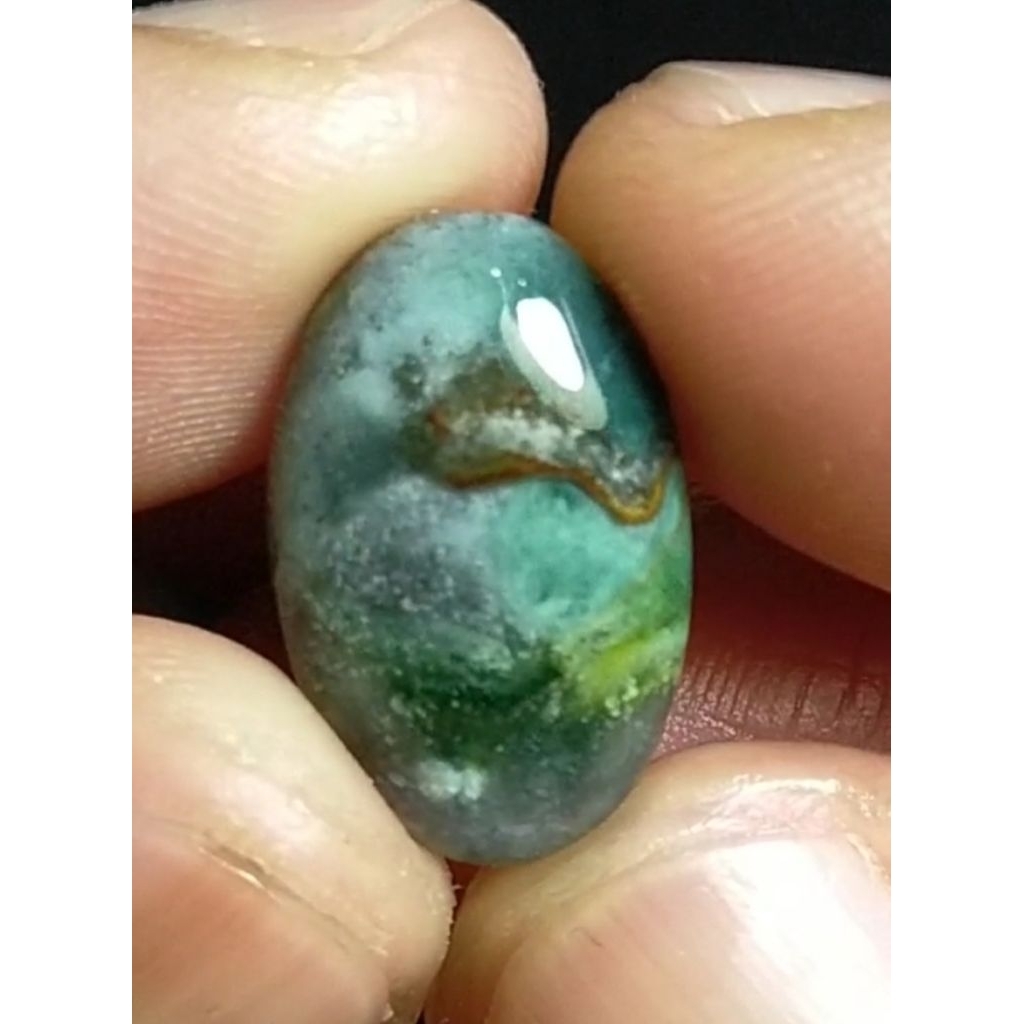 D29 - Batu BACAN KEMBANG - Pola Kasar - Kristal Natural Bodyglass Murah