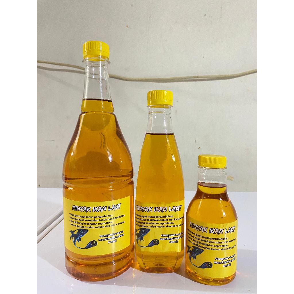 minyak ikan laut bening campuran pakan ikan pelet unggas dan anabul