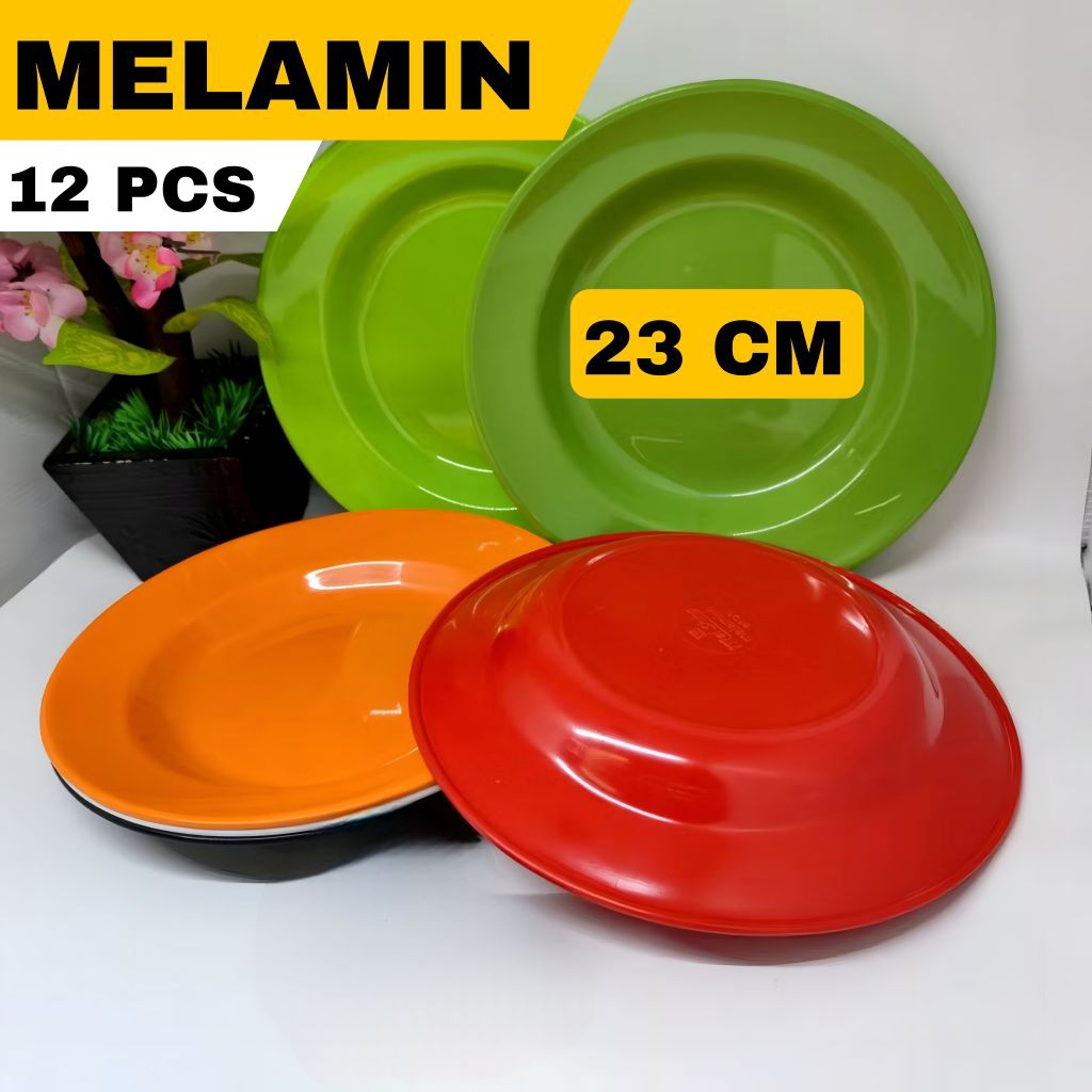 (TERMURAH) PIRING MELAMIN Piring Besar 23cm Piring Melamin Besar