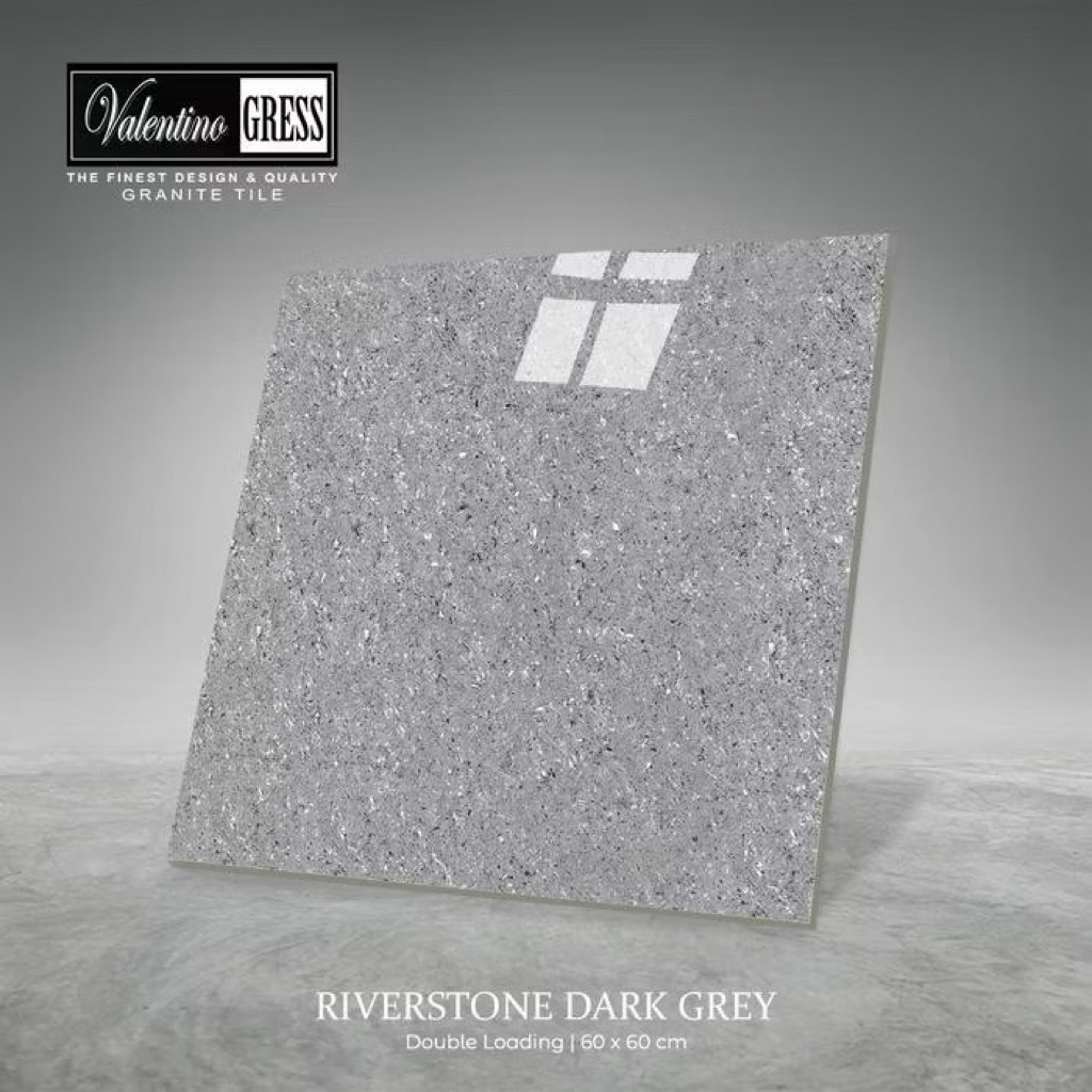Granit 60x60 Valentino Gress Riverstone Dark Grey | Double Loading