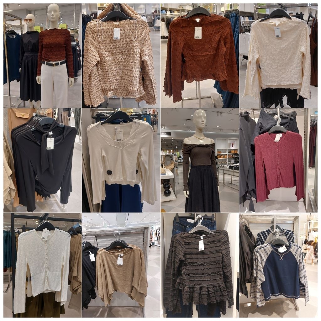 [JASTIP] BLOUSE Lengan panjang |cardigan fitted body| fitted longsleeve | off shoulder top HNM