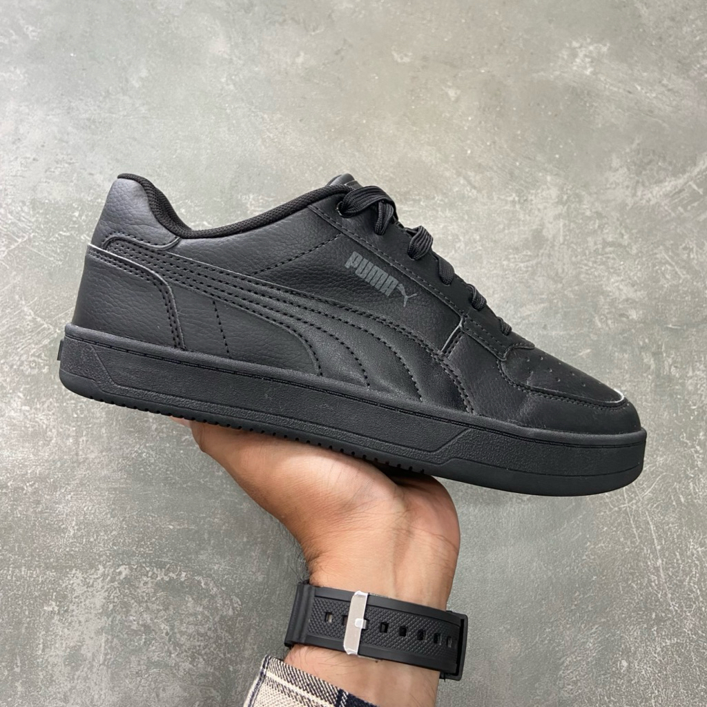 [Size 40] Puma Caven 2.0 Leather Full Black Cool Dark Grey (392290-01) Second Original Kondisi Mulus