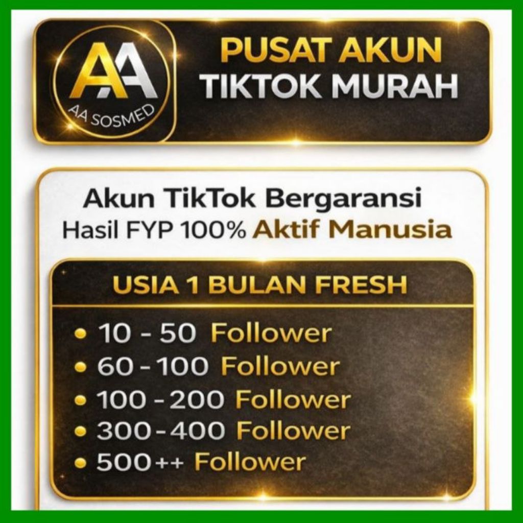 AKUN TIKTOK USIA 1 BULAN BERGARANSI ANTI HACK BACK HASIL FYP LANGSUNG KIRIM