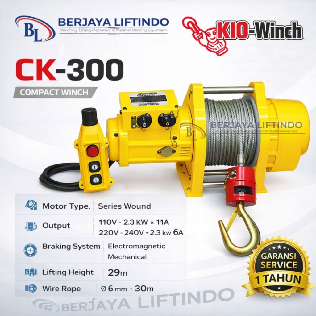 Mesin compact winch 300 kg Kio Winch CK-300 / Kio Winch CK300