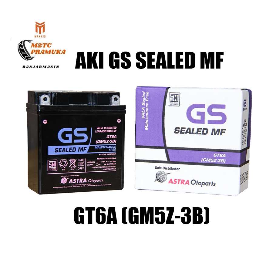 Aki Motor GS Astra Sealed MF GT6A (GM5Z-3B) Original