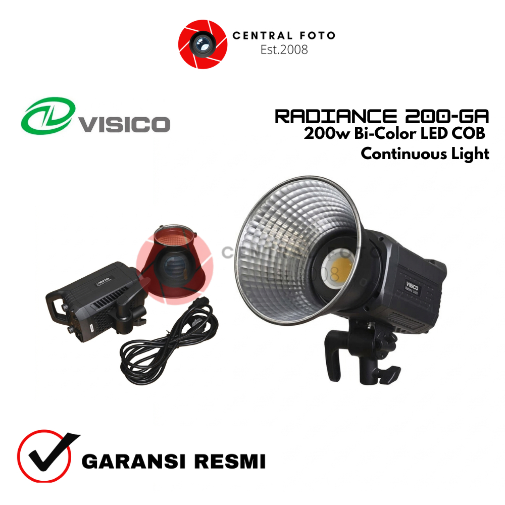 VISICO Radiance 200GA 200-GA Bi Color LED COB Continous Light GARANSI RESMI