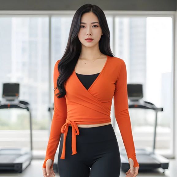 J3 ALCTOP CROP LONGSLEEVE BAJU YOGA PILATES ATASAN SENAM WANITA SPORT GYM INDOOR