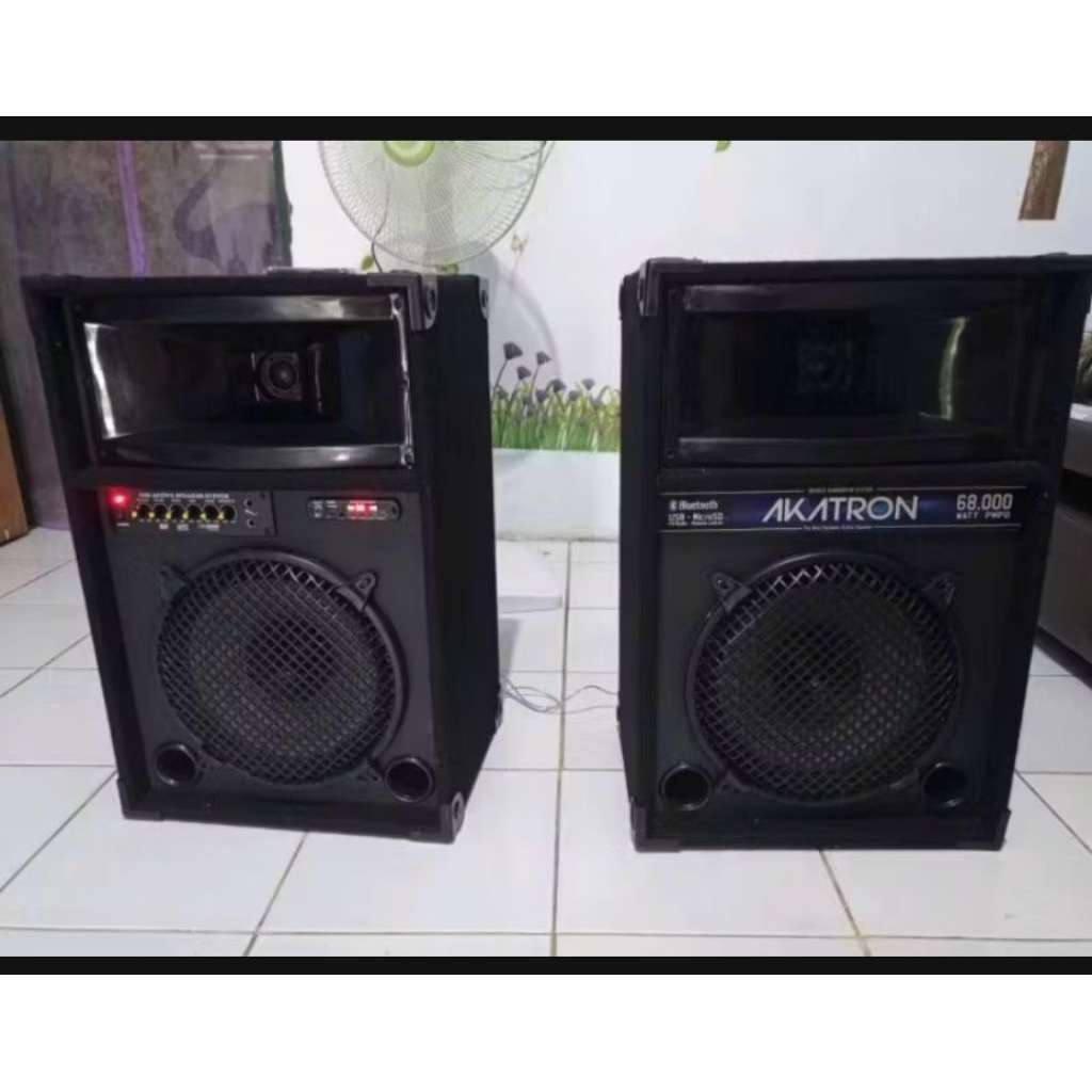 Speaker Aktif AKATRON 12 Inch Bluetooth (1 Set / 2 Box) – Mulus