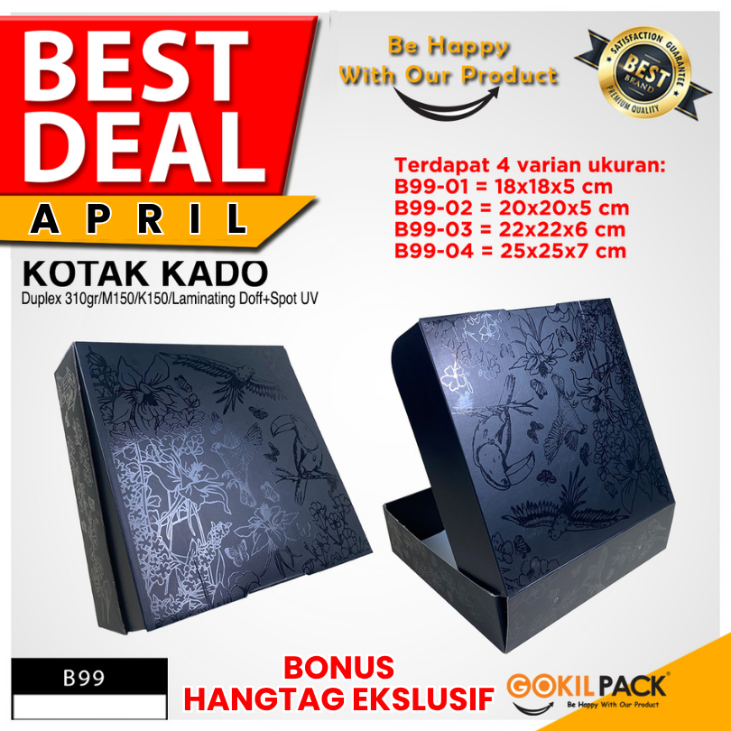 Box Hampers - Dus Packaging Hijab Mukena Baju - Kotak Kado - Souvenir - B99