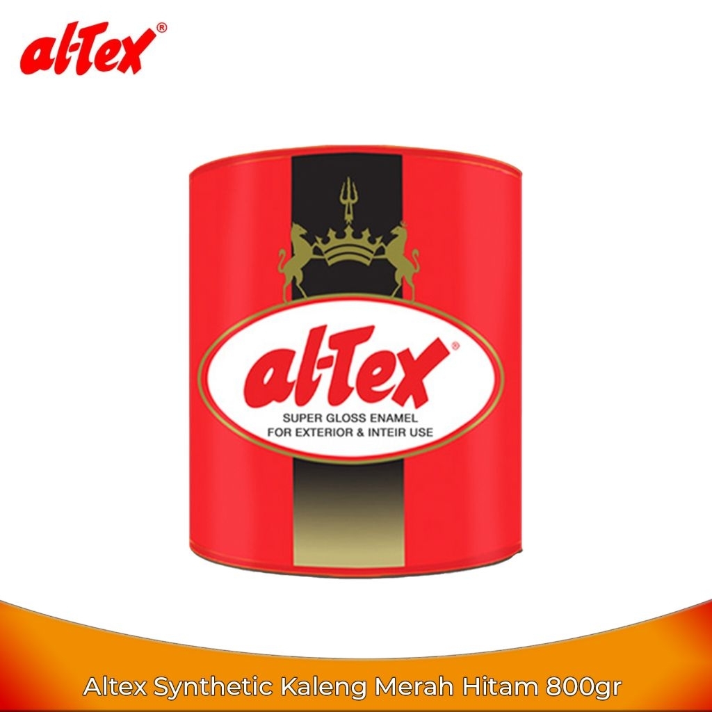 CAT KAYU DAN BESI ALTEX SUPER GLOSS ENAMEL HITAM/BLACK 800g