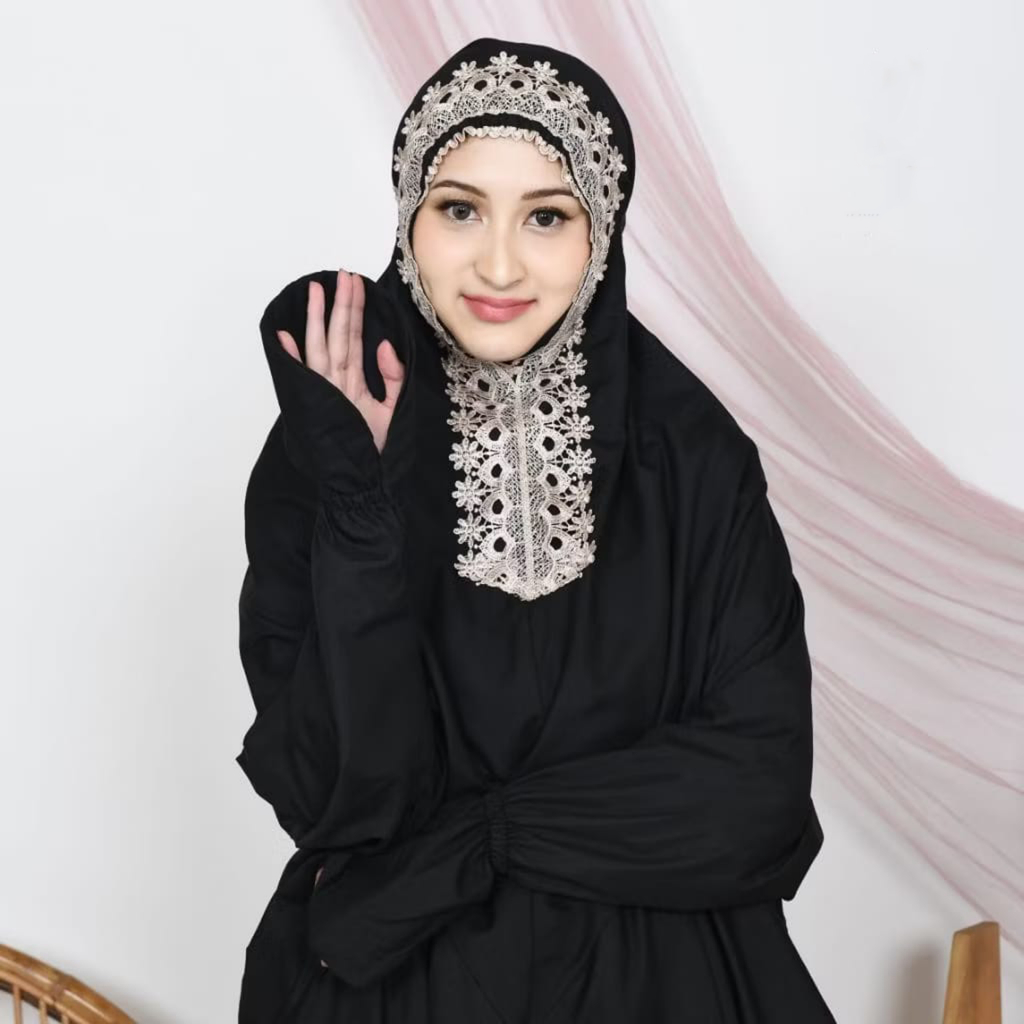 YUNITA59_ Mukena Terusan Dewasa Polos Kain Katun Mikro Mukena Dewasa Travel