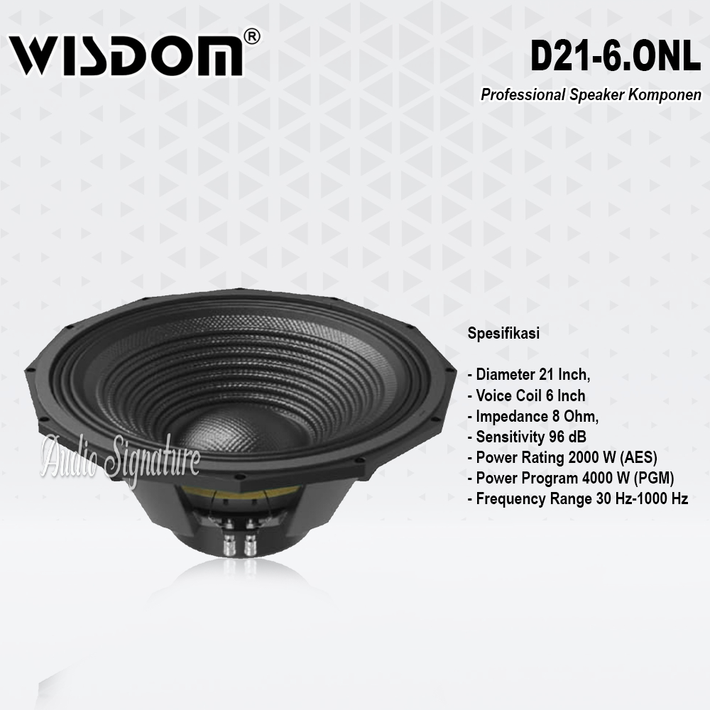 Komponen Speaker 21 Inch WISDOM D216.0NL | D21 60NL Coil 6 Inch Original