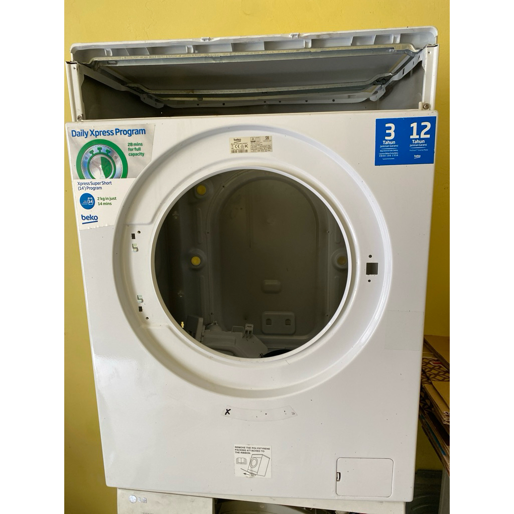 body mesin cuci beko wcv7612xost
