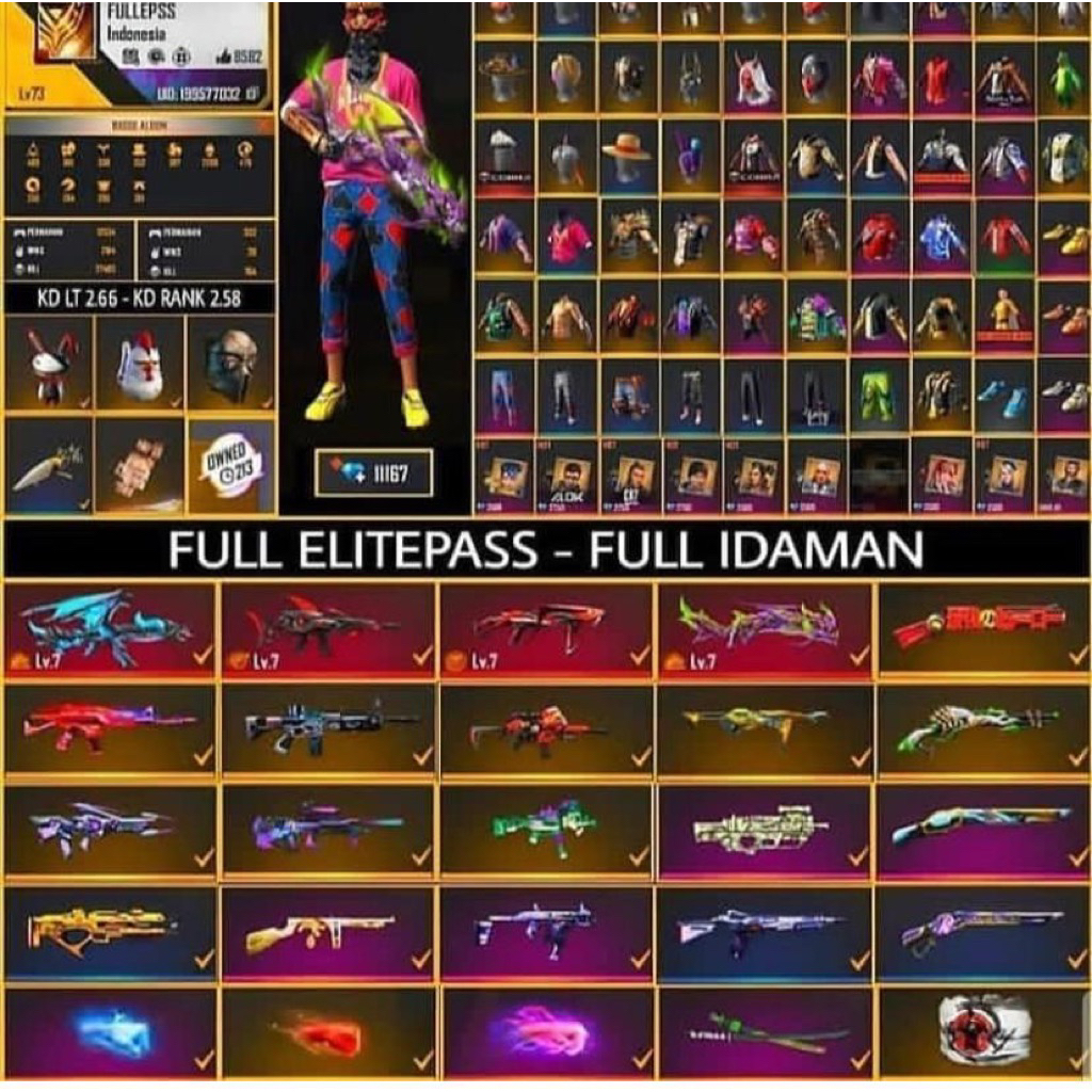 jual akun ff sultan murmer