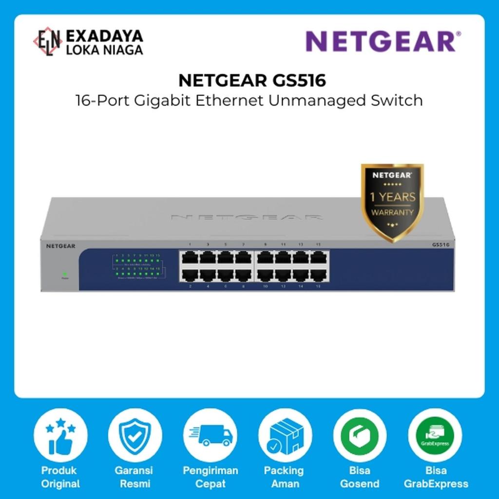 NETGEAR GS516 , 16-Port Gigabit Ethernet Unmanaged Switch