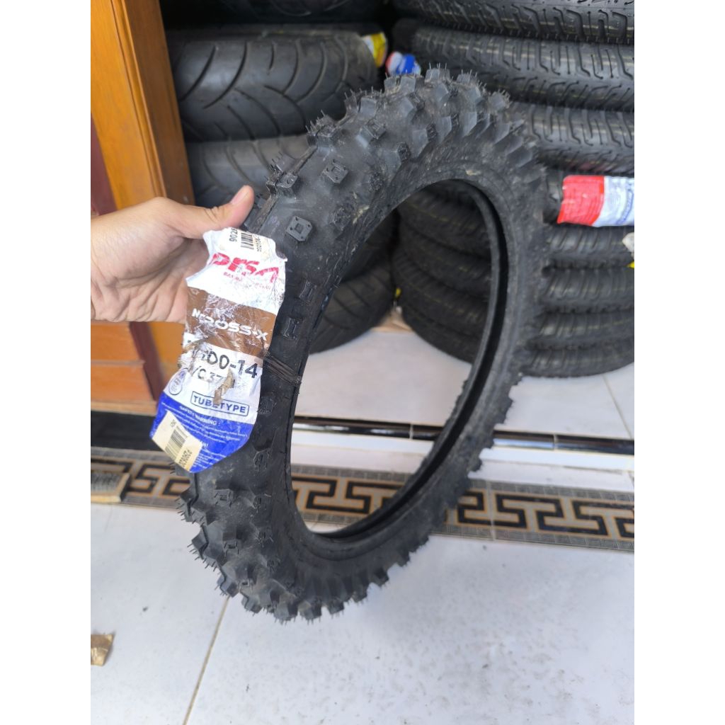 Baru Ban Mini Trail Corsa Mt Cross X  Ukuran 70/100 Ring 14 Tubetype Tahun Pembuatan 2021.