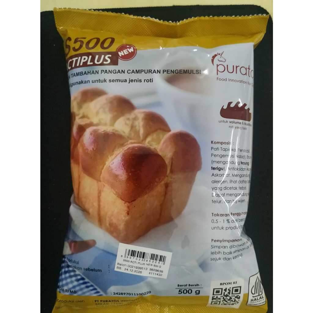 Puratos S500 ActiPlus Bread Improver S-500 Bread emulsifier pelembut roti