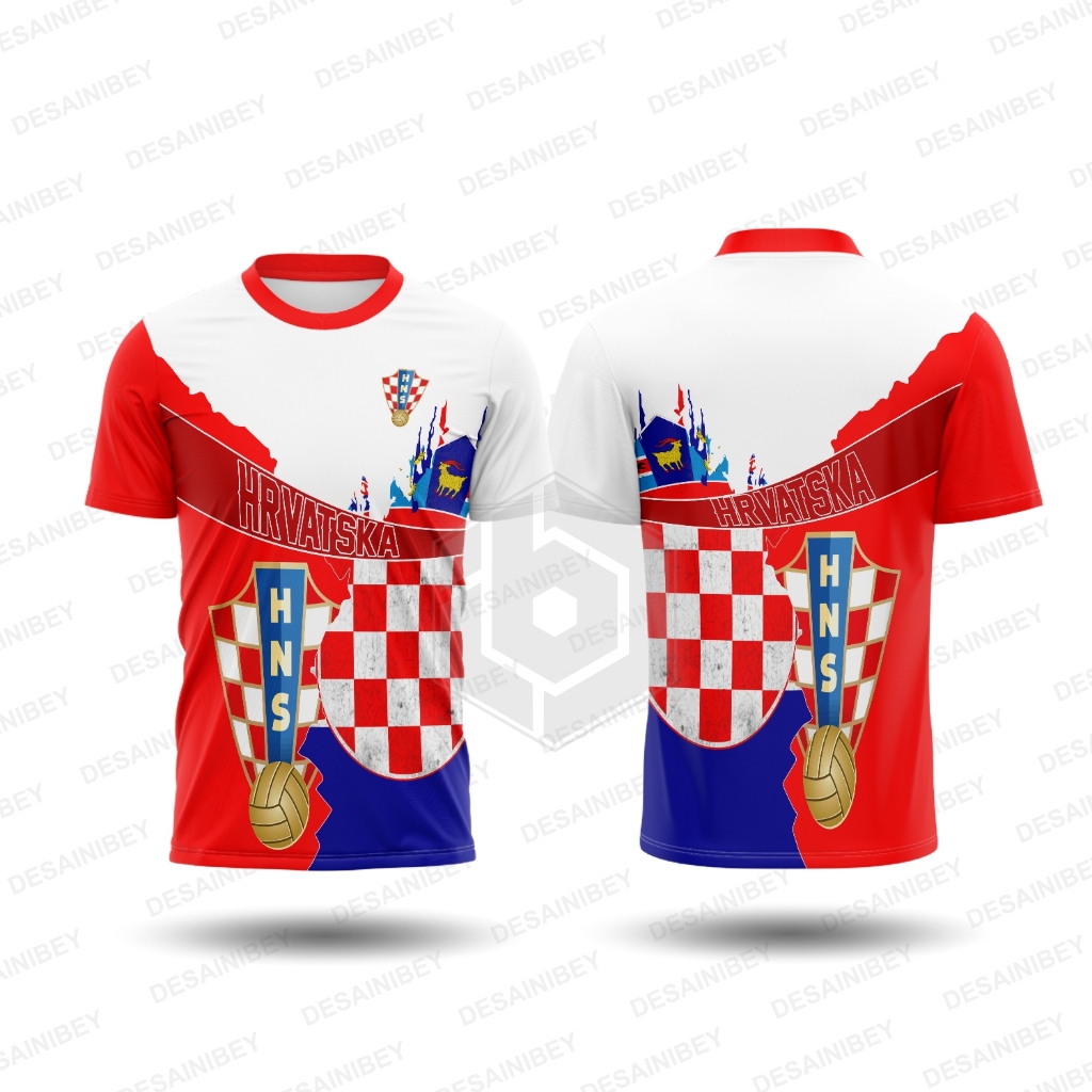 Baju Jersey Piala Dunia 2026 Croatia / Kaos Croatia Printing Art01