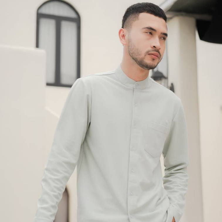 Kemeja Kerah Shanghai Lengan Panjang Premium - ByBlank- Sakai Kemeja Kerah Shanghai Lengan Panjang