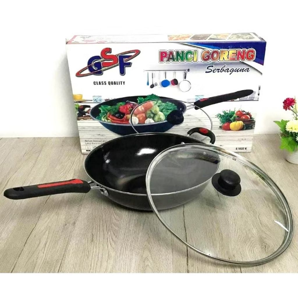 Panci Goreng Penggorengan Wajan Teflon GSF G-1032K Panci Teflon Murah