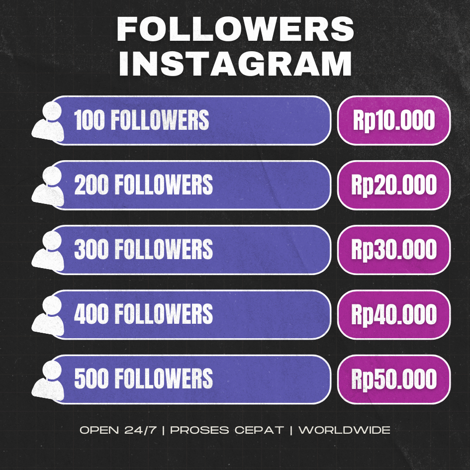 Instagram Followers Berkualitas Pengiriman Instant - Kontenku.fyp