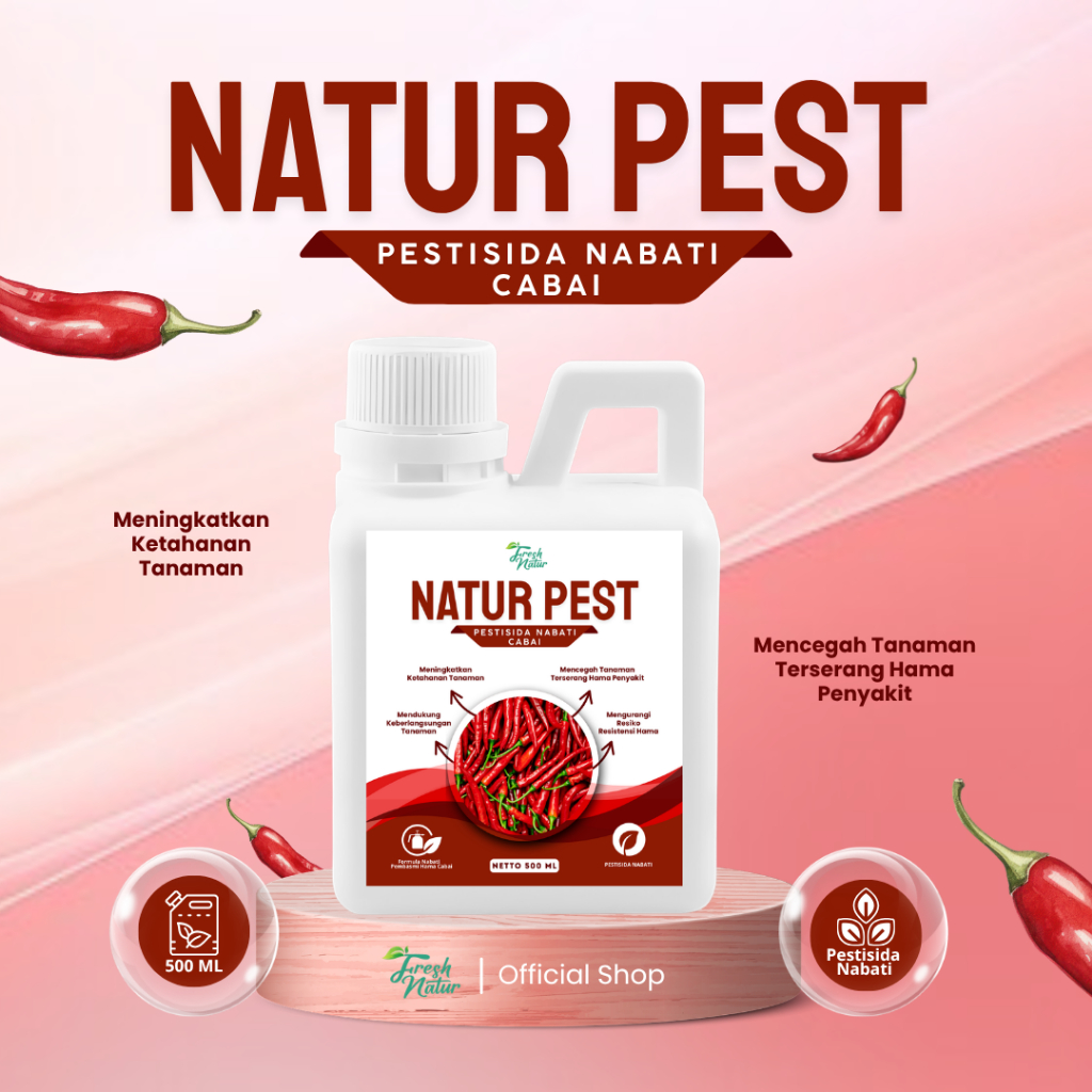 [COD] NATUR PEST CABAI 500 ML - Pestisida Nabati Pengendali Hama Tanaman Cabai Aman Untuk Lingkungan