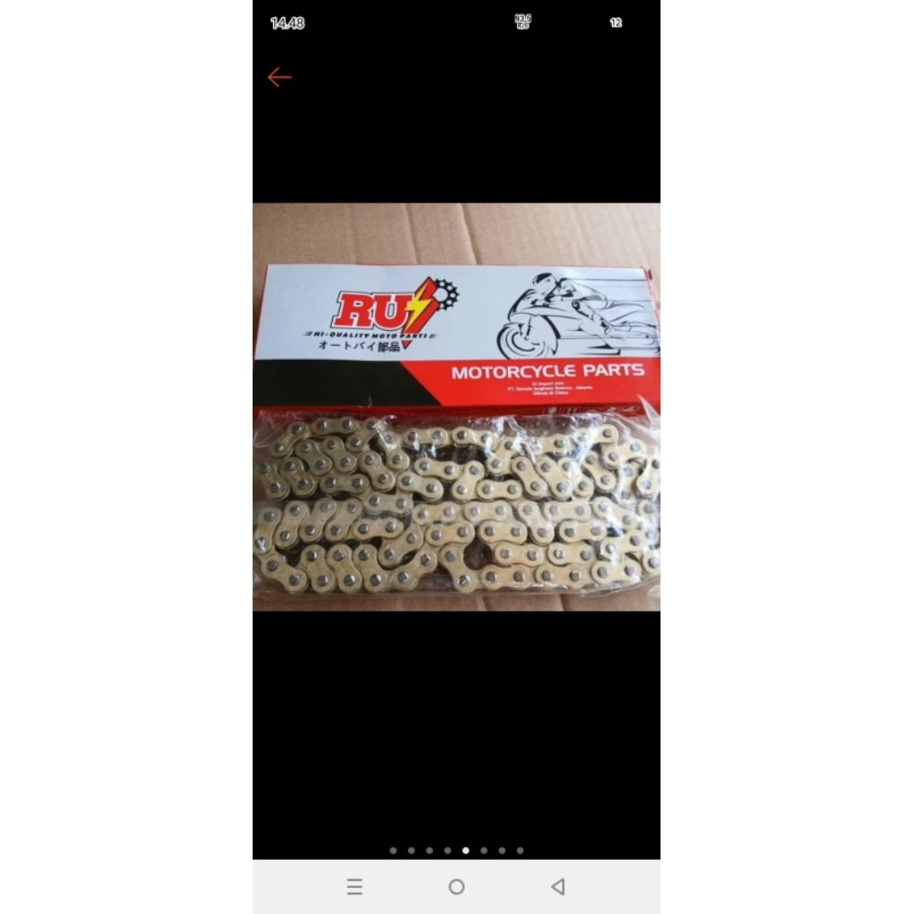 Rantai Chain Motor Gold Rantai Motor Warna emas 428H-112L 128L 140L RUI