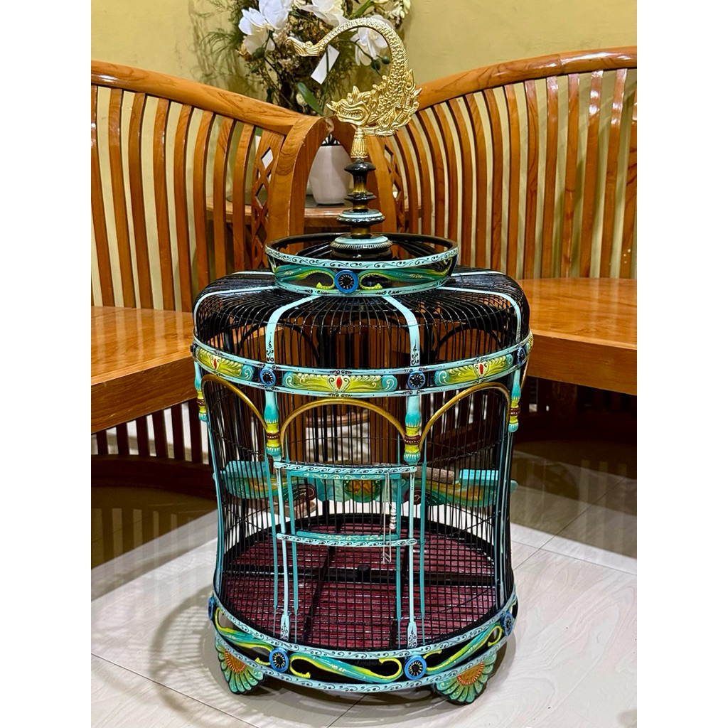 sangkar burung perkutut mashio mataram klasik ganjel finising duco (full cat mobil)