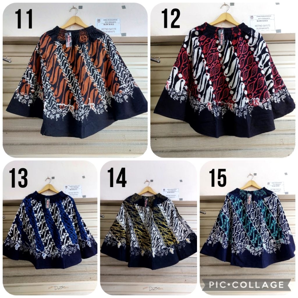 Rok Midi Klok Cap Kekinian/Bawahan Batik
