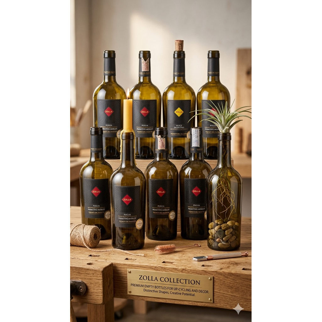 Botol Wine Kosong Zolla  / botol hiasan / botol pajangan / botol dekorasi