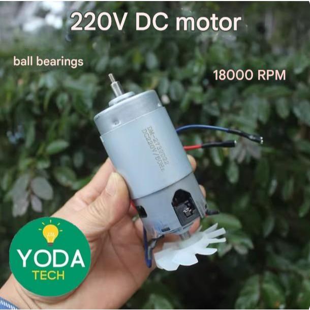 Dinamo Motor DC 220V 18000 RPM High Speed Double Ball Bearing / Generator DIY (8841)