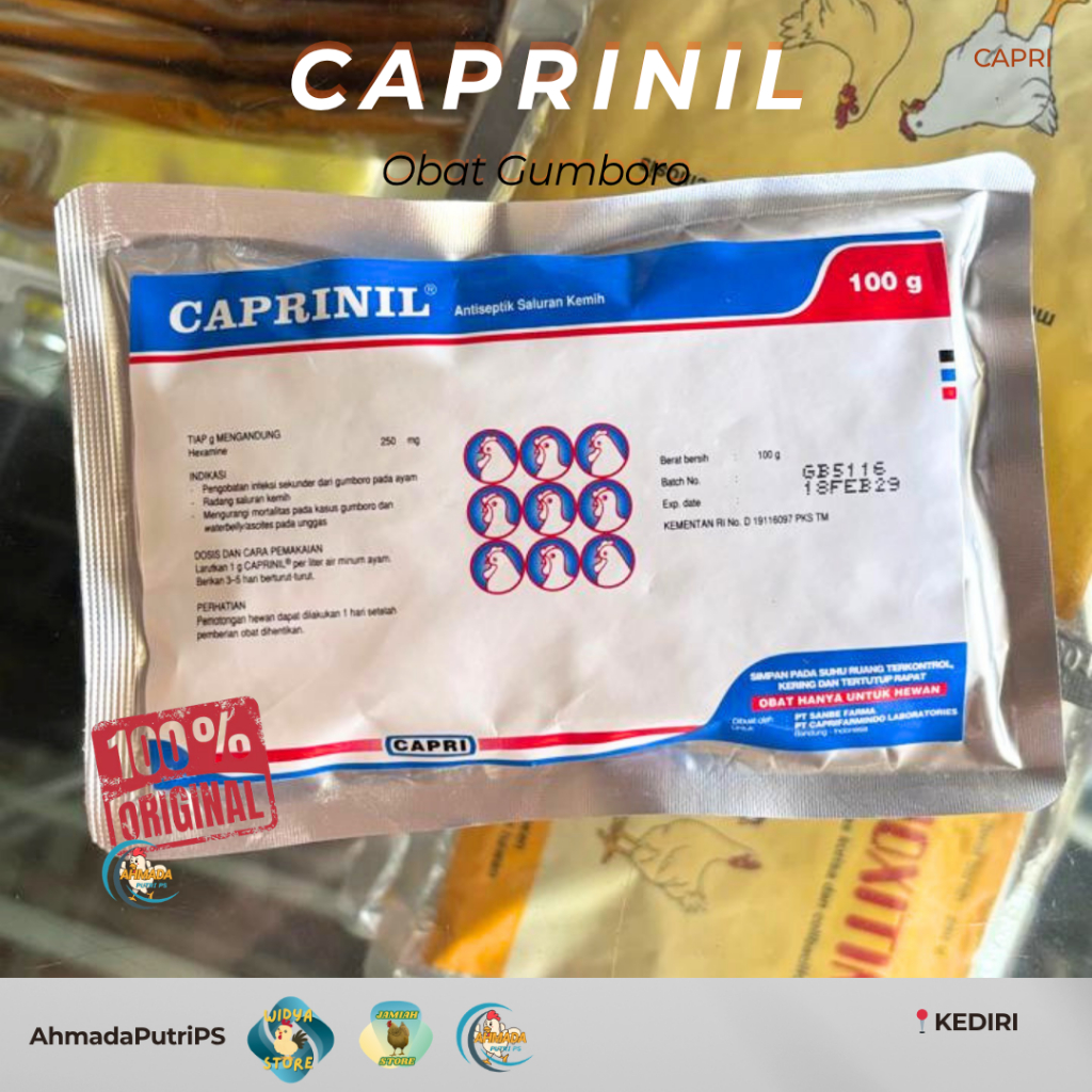 Caprinil 100 gram Obat Gumboro Ayam Gumbonal Rennil