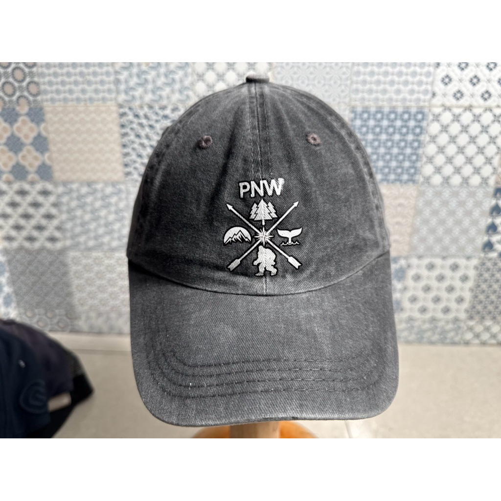 Topi Second Brand Branded Washed Cap PNW By Three In Original Full Tag