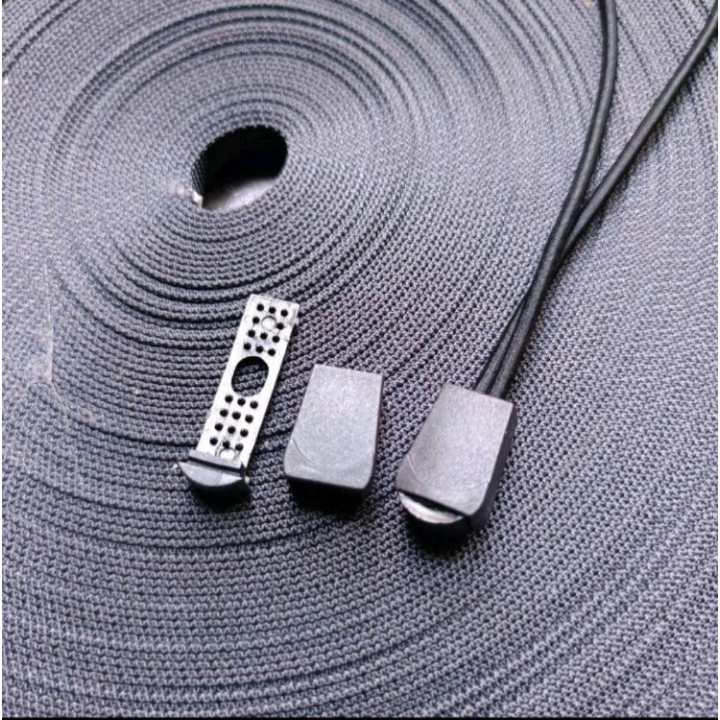 10pcs stopper ujung tali karet tali prusik untuk tas sweater celana kolor diy