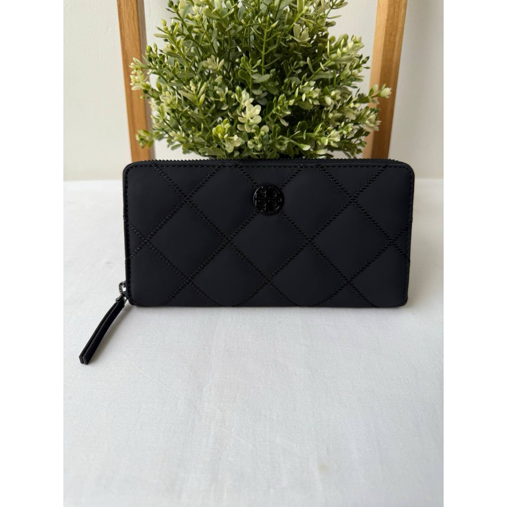 Dompet Willa Matte Zip Continental Wallet Black 19x10