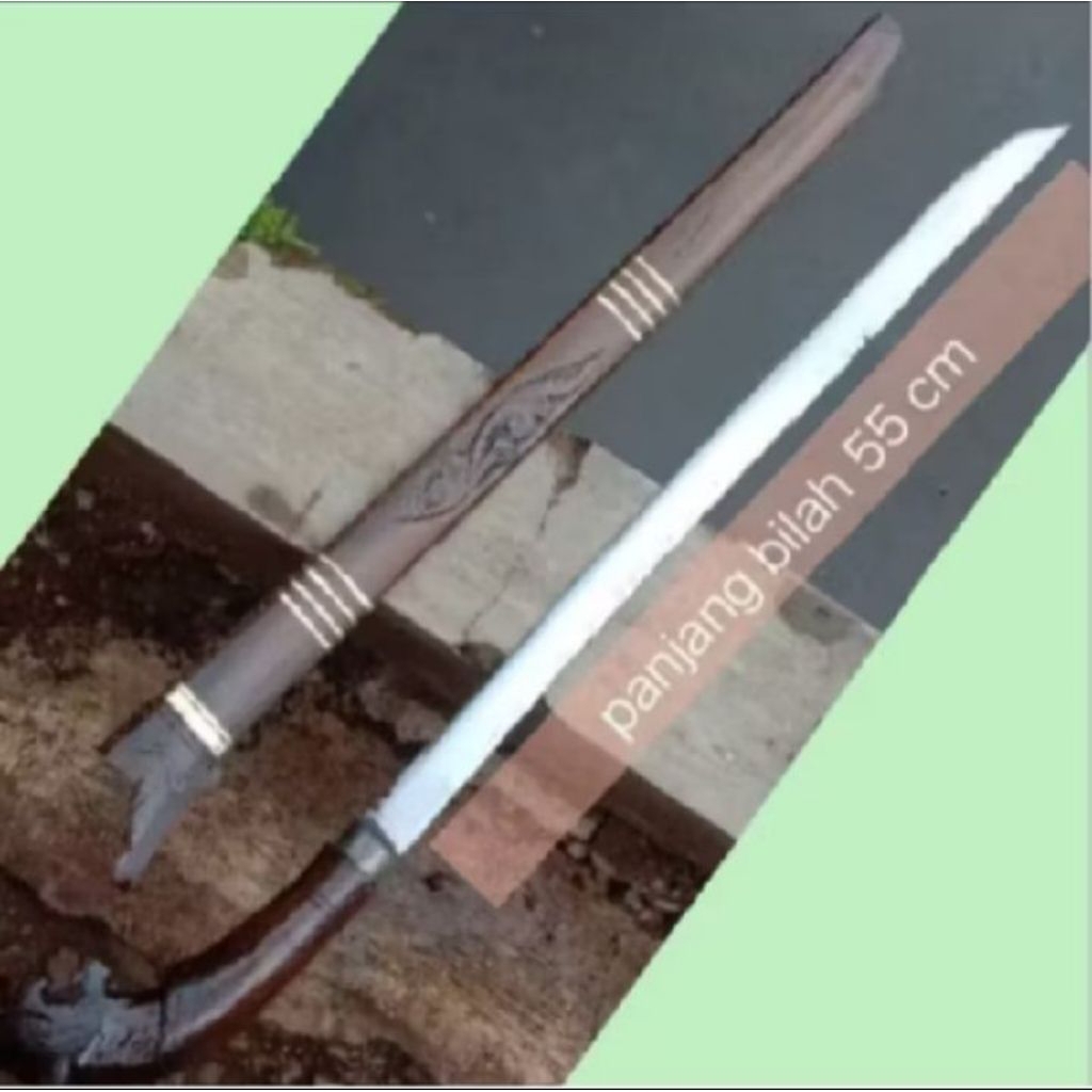 Rayyan Pisau Baja Super Tajam / Golok Baja Asli / Pedang Samurai Panjang