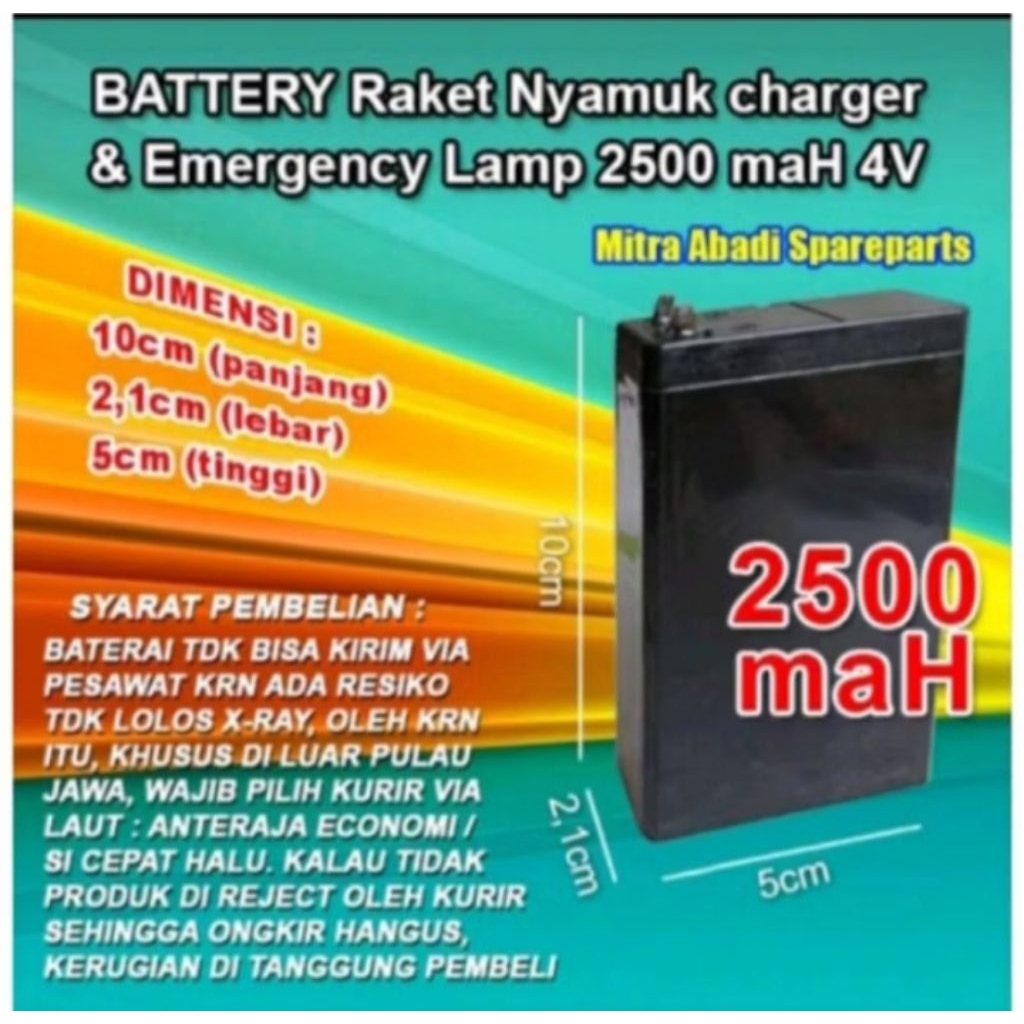 Soul_Fantasy Baterai Emergency Lamp 2500Mah 4V Rechargable