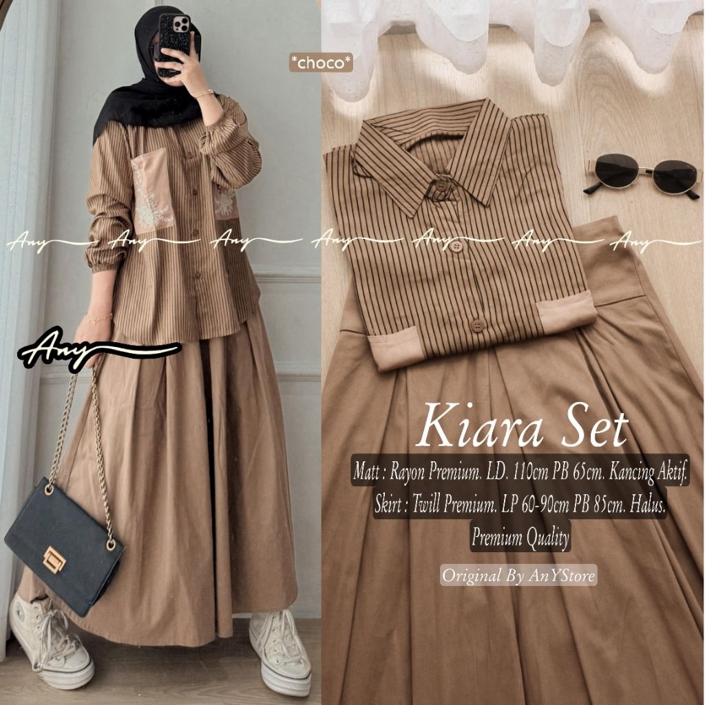 Kiara Set | Setelan Rok | Atasan Bawahan | One Set Remaja | ANY
