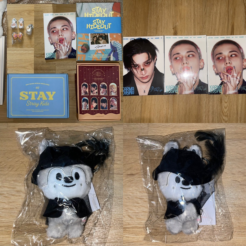 merchandise skz 2nd gen membership kit, 3rd gen membership kit, 4th gen membership kit, 4 album karm