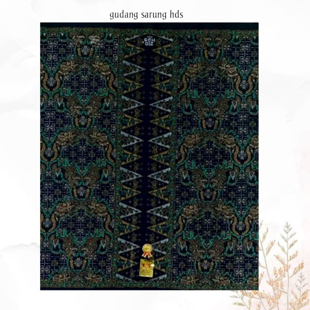 Sarung HDS Samarinda 210 motif terbaru hitam dan motif batik