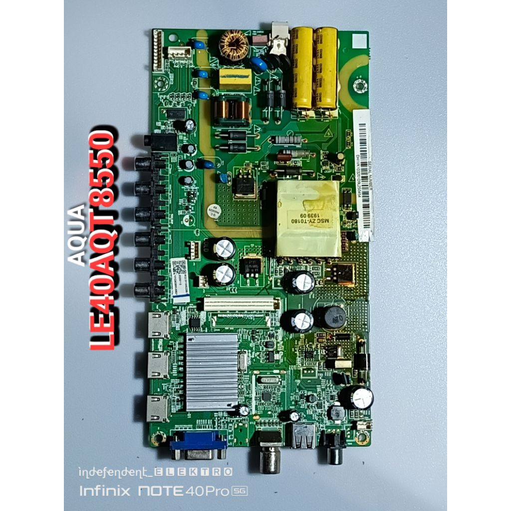 MAINBOARD AQUA LE40AQT8550    Mainboard Tv Led Aqua LE40AQT8550  le40aqt8550   Mesin Tv led aqua 40i