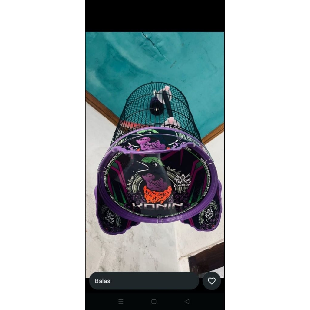 Sangkar Lovebird Decal Tebok PVC