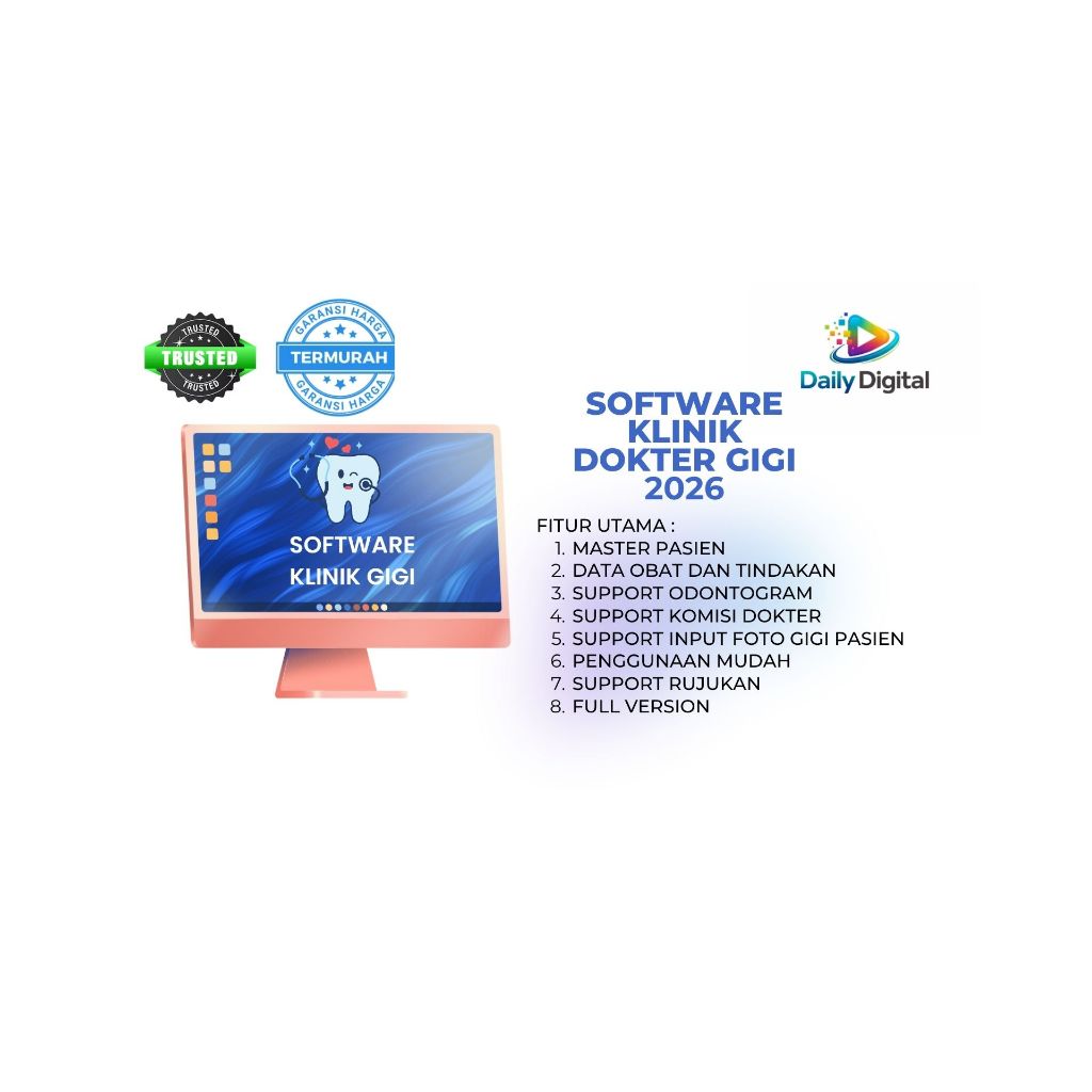 SOFTWARE PROGRAM APLIKASI KLINIK DOKTER GIGI TERBARU 2026 BISA SERVER CLIENT
