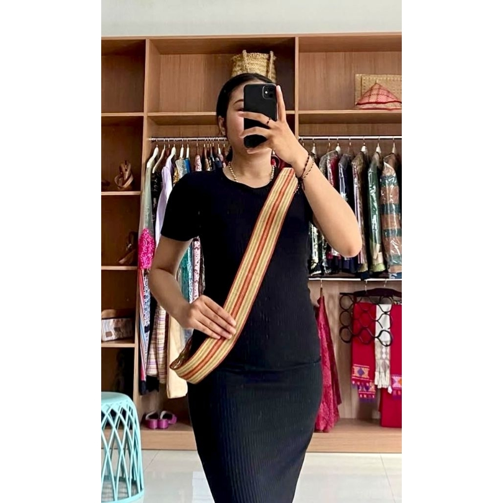 Obi/Syal Tenun Sumba Timur - Pewarna Alam, NTT (Original)